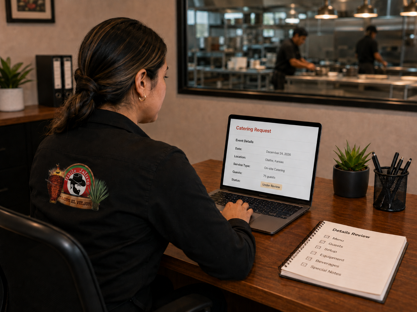 Catering step 2 in English: we review the details